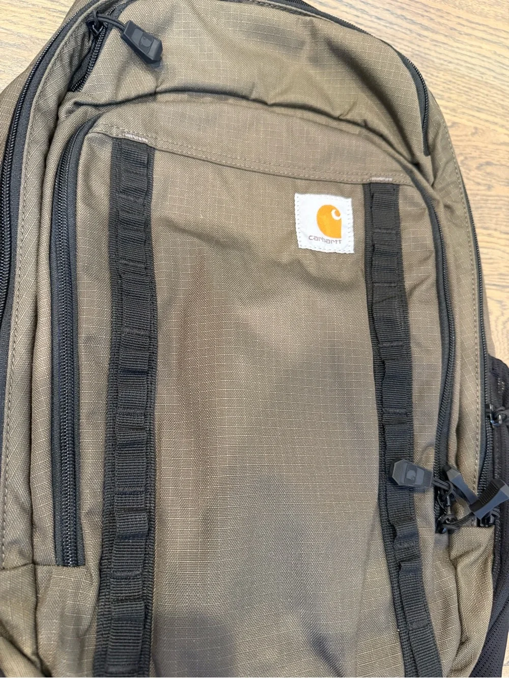 NWOT Carhartt Cargo Series 25L Daypack in tarmac green, water repellent finish.